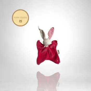 Doudou Lapin rose coton bio Zmooz Keptin Jr DP459