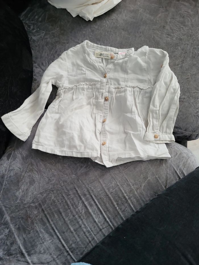 Tunique ecru  zara  2 ans