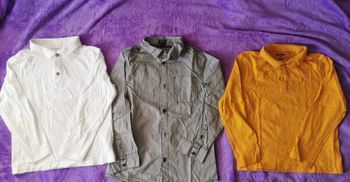 Lot 1 chemise kiabi et 2 polo coton orchestra 8 ans