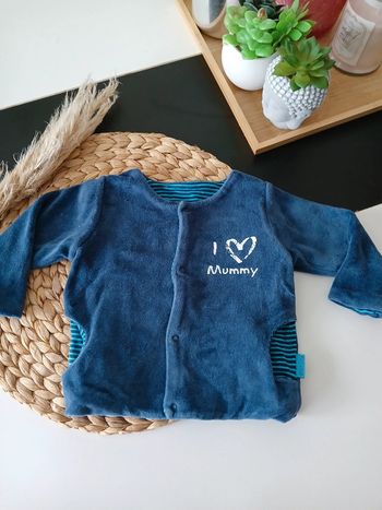 Veste polaire garçon Premaman Taille 9 Mois🌿🦁