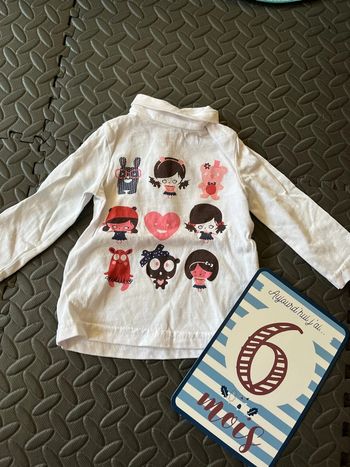 Tee shirt manches longues col roulé 6M Bébé rêve