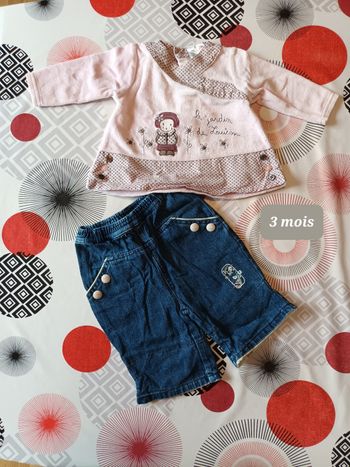 Tenue ensemble 👧 taille 3 mois