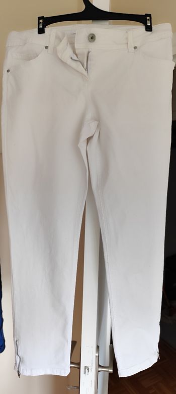 Pantalon femme taille 40 blanc
