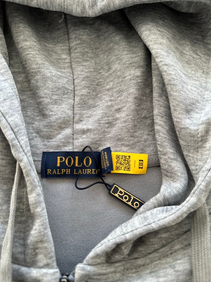Sweat à capuche zippé gris Polo Ralph Lauren – Neuf sans étiquette - photo numéro 3