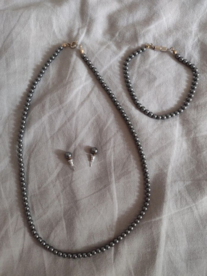 Collier+bracelet+boucles d'oreilles