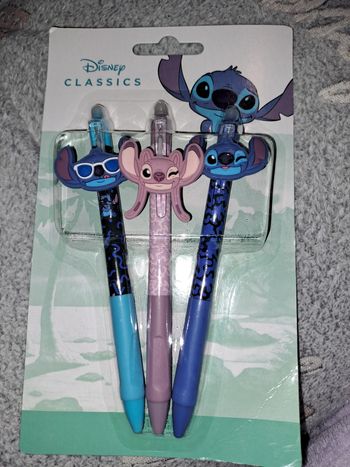 Lot 3 stylo fel effaçable stitch neuf