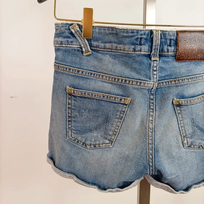 Short en jean délavé bleu clair Ltb jns T.XS coupe droite casual A922 - photo numéro 8