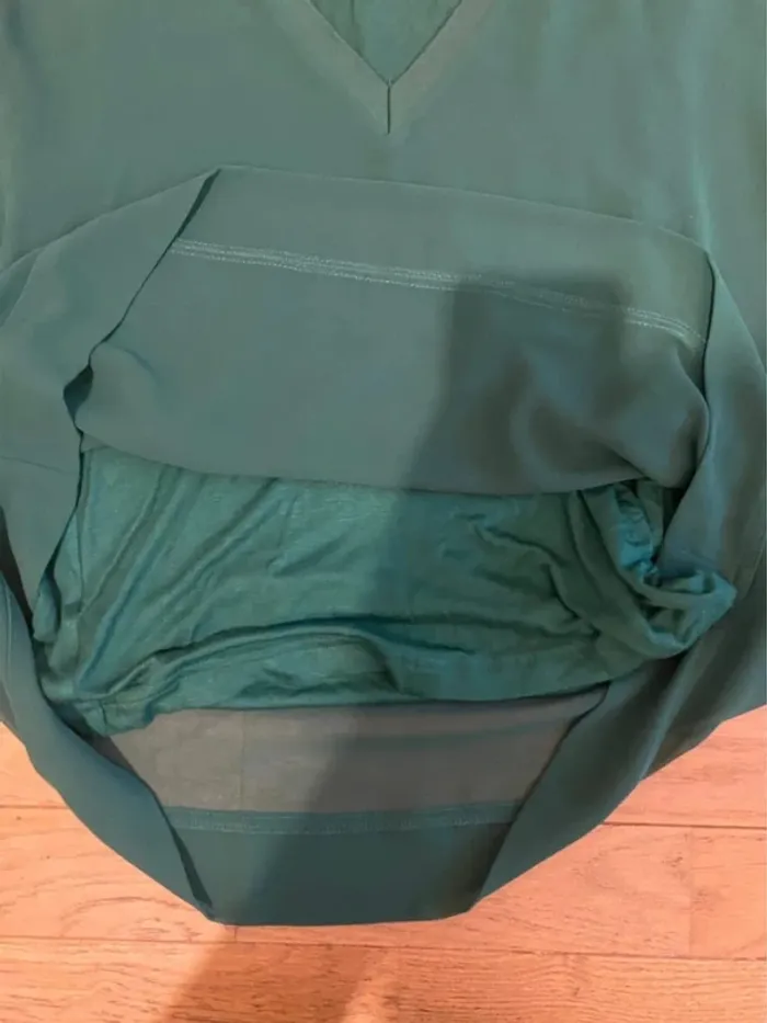 Blouse oversize verte Zara taille XS - photo numéro 4