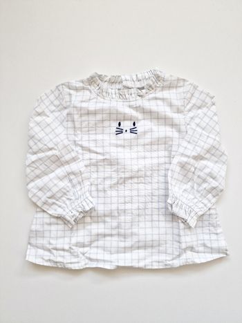 Kiabi - Blouse évasée avec fronces et longues manches - Neuve  ! (6 mois)