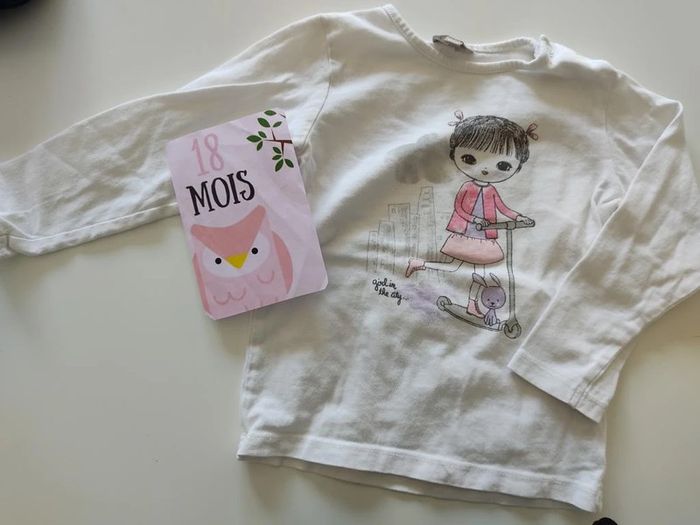 Tee shirt manches longues taille 18 mois