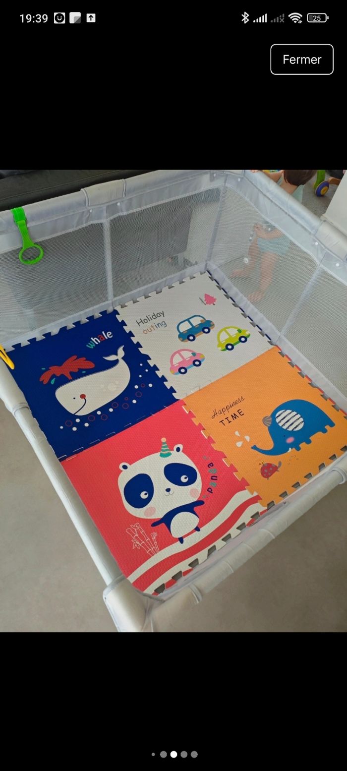 Parc 120cm avec Tapis et prises - photo numéro 4