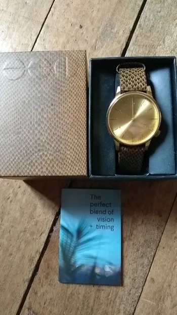 Montre Komono Winston Monte Carlo or et peau de serpent