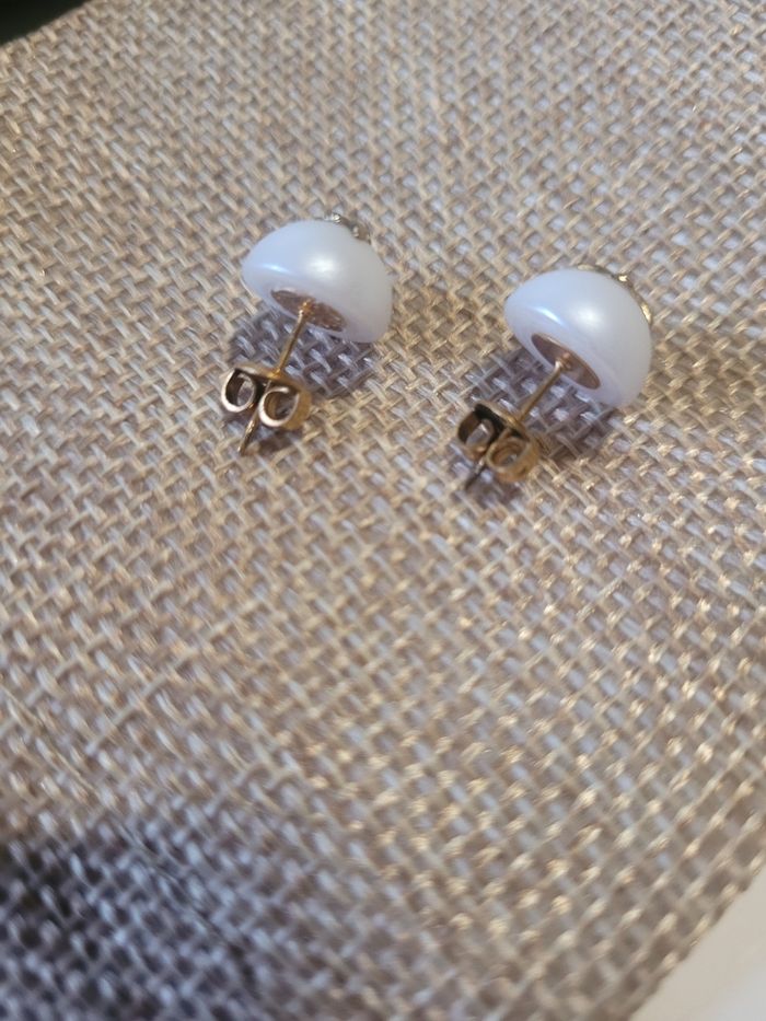 Boucles d'oreilles upcyclé avec jolis boutons - photo numéro 5