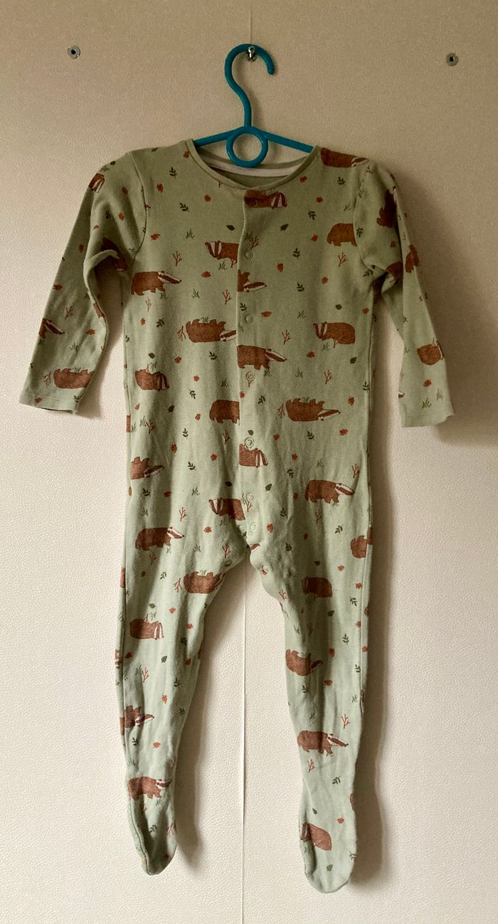 lot 2 pyjamas grenouillère motif nature 18/24 mois - photo numéro 5