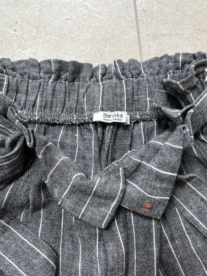 Pantalon fluide gris à rayures - photo numéro 3
