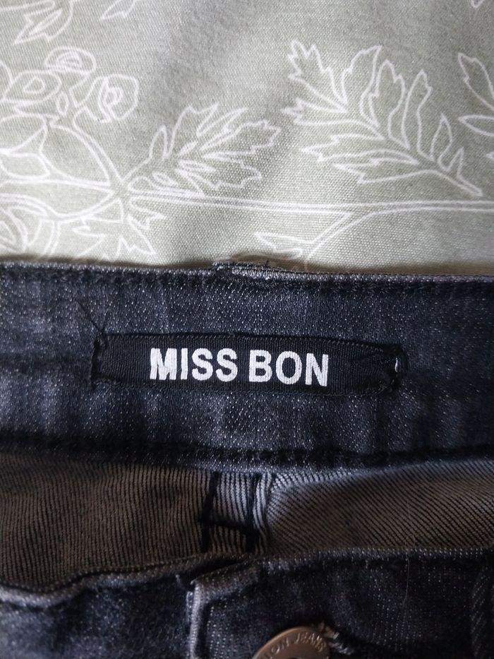 Jean slim fille / femme T34 – MISS BON – Détail perlé - photo numéro 4