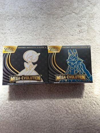 Lot de 2 ETB Pokémon : Lucario & Gardevoir – ME1 / Méga Évolution