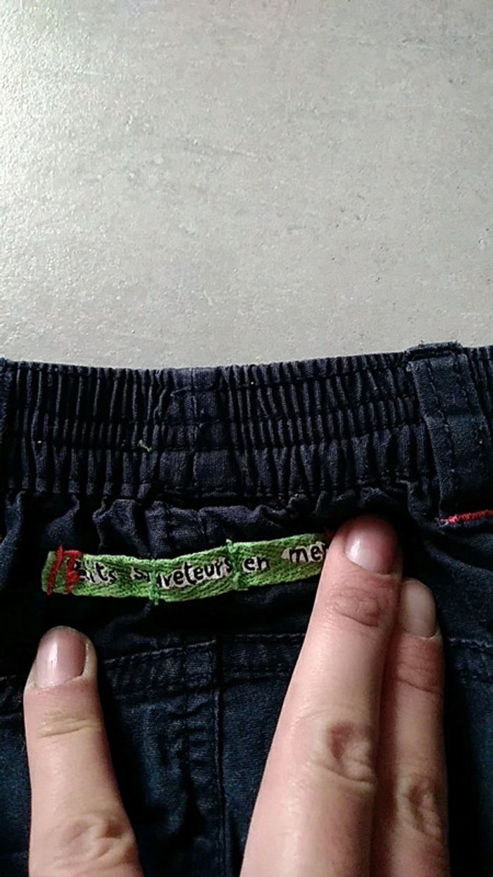 Bermuda DPAM garçon 12 mois bleu foncé - photo numéro 5