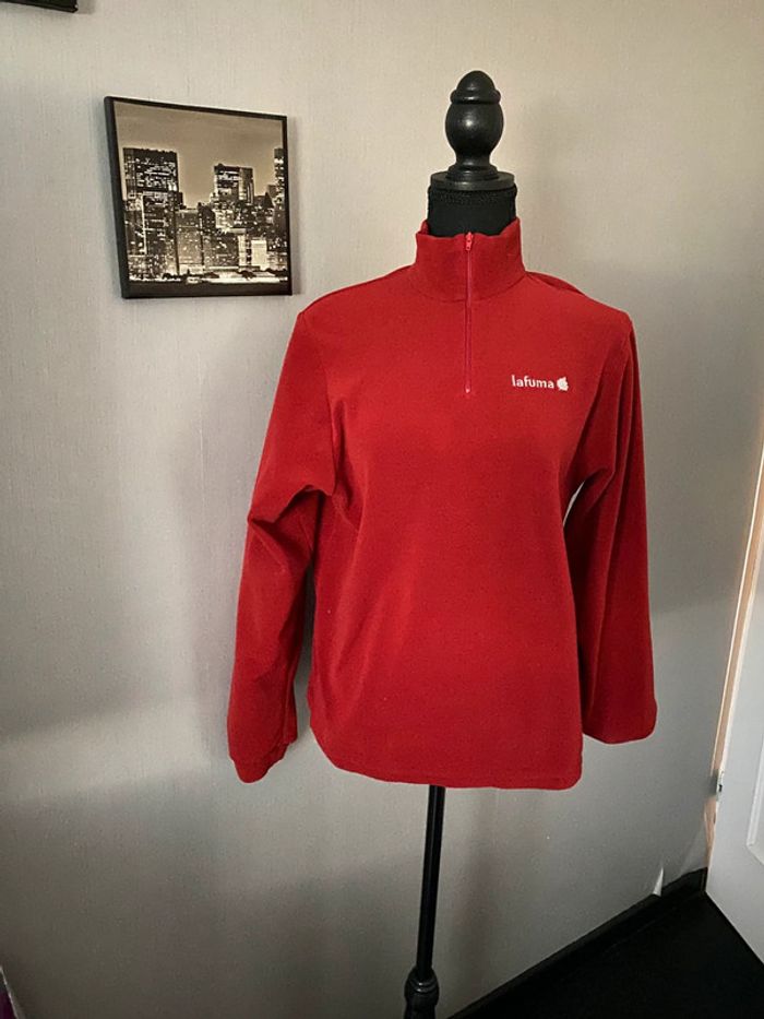 Sweat polaire rouge foncé Lafuma taille 16 ans - photo numéro 2
