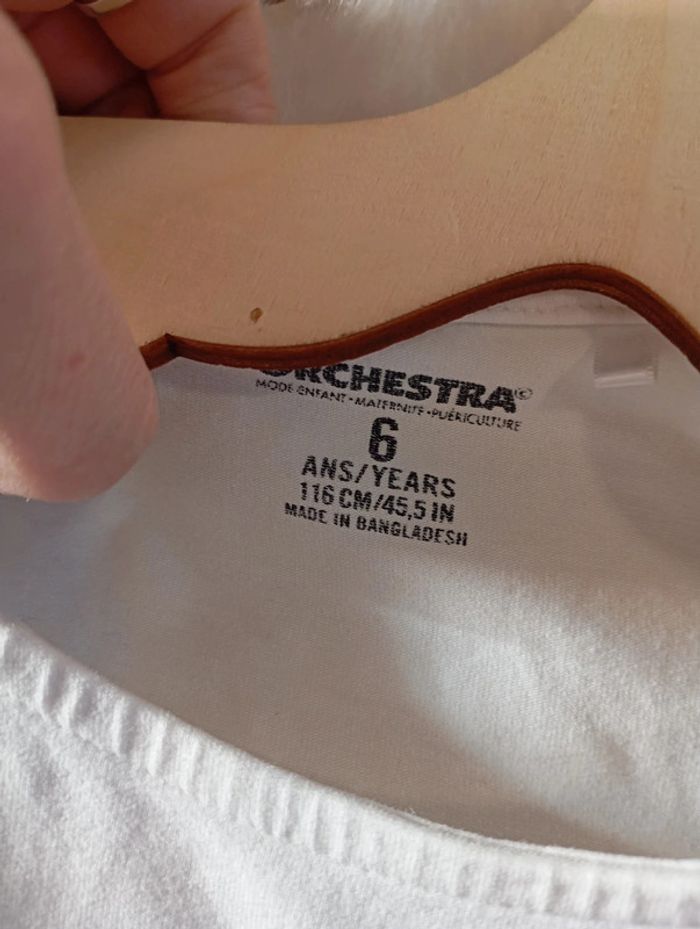 Ensemble fille jupe jpg jean Paul Gaultier junior + t-shirt orchestra 6 ans - photo numéro 4