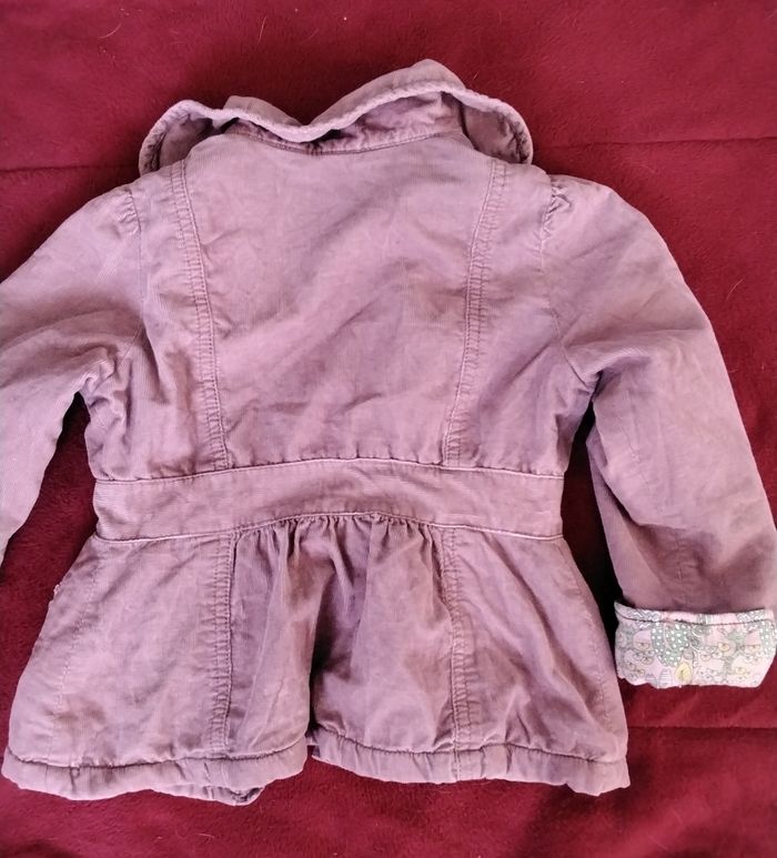 Manteau, velours  rose  ,fermeture  ,intérieur  style  Polaire  ,poches  ,Sergent  Major  ,4 ans - photo numéro 4