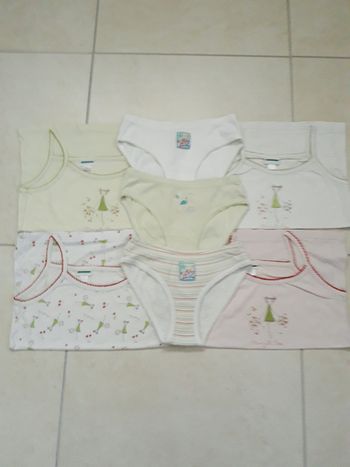 lot 4 chemises + 3 slips - 8/10 ans