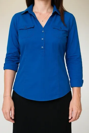 Chemise femme bleu - Camaïeu