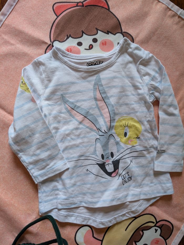 Tee shirt manche longue 6 mois bugs bunny titi
