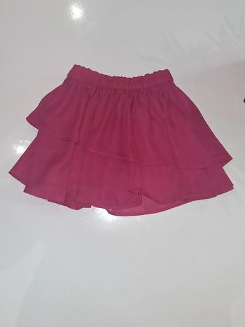 Jupe à volants rose fuschia La Halle