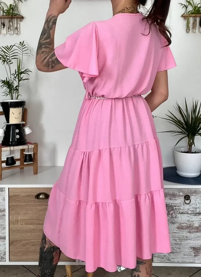 SOLDE Robe bohème fluide légère taille élastique taille unique - Italy moda - neuf - photo numéro 4