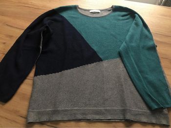Pull Armand Thiery bleu turquoise gris taille L