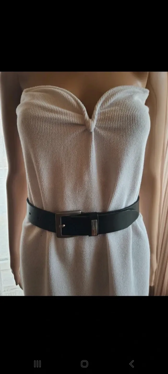 Ceinture homme cuir noir Rogers Wayne 75cm