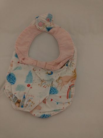 Bavoir licorne effet col fait main