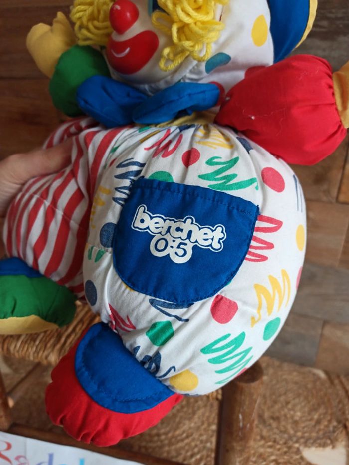 peluche vintage clown Berchet - photo numéro 3