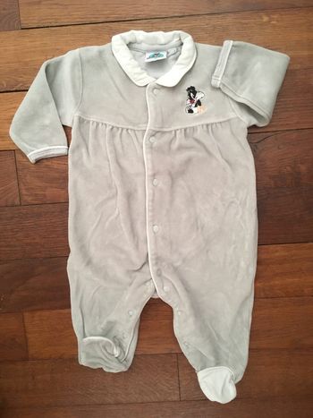Pyjama velours Looney Tunes 3 mois gris
