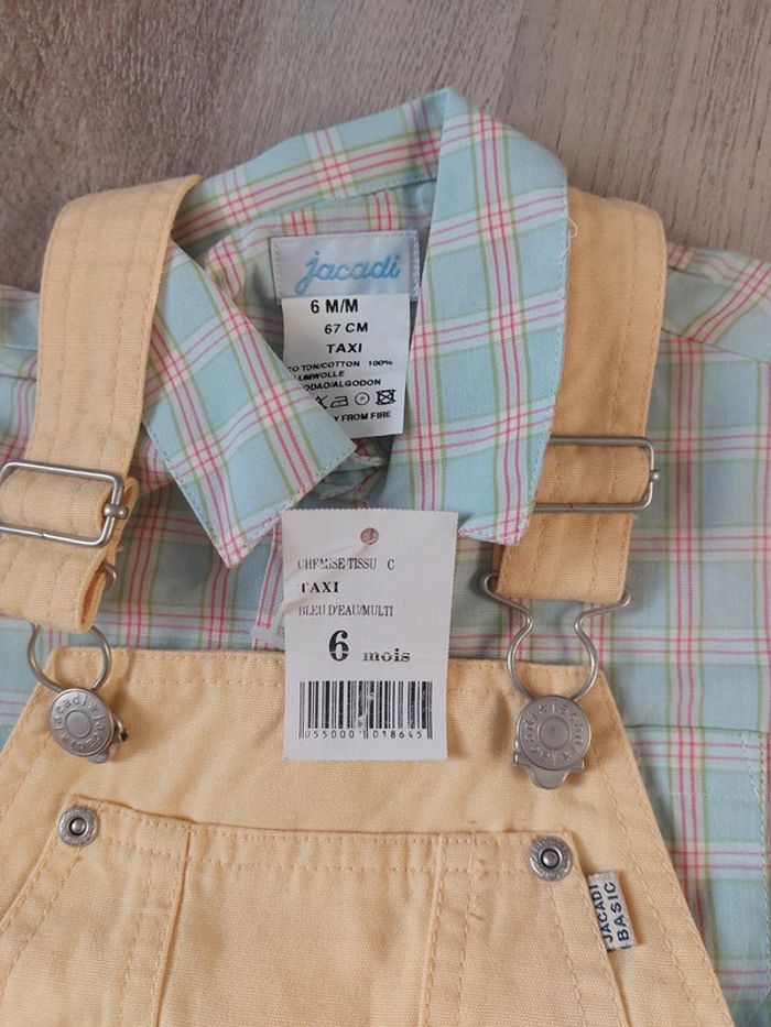 Ensemble salopette chemisette - photo numéro 2