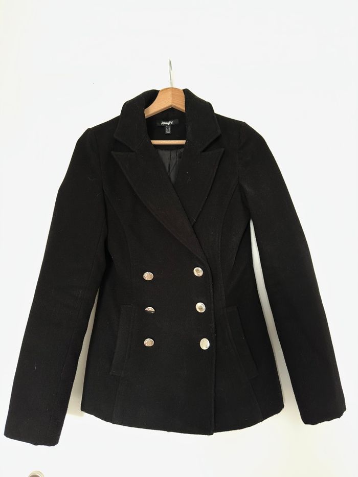 Manteau noir double boutonnage XS