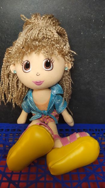 poupée de chiffon cheveux laine