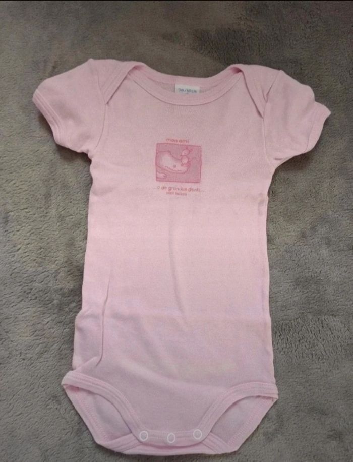 Lot de 2 bodies 3 mois "petit bateau " - photo numéro 3