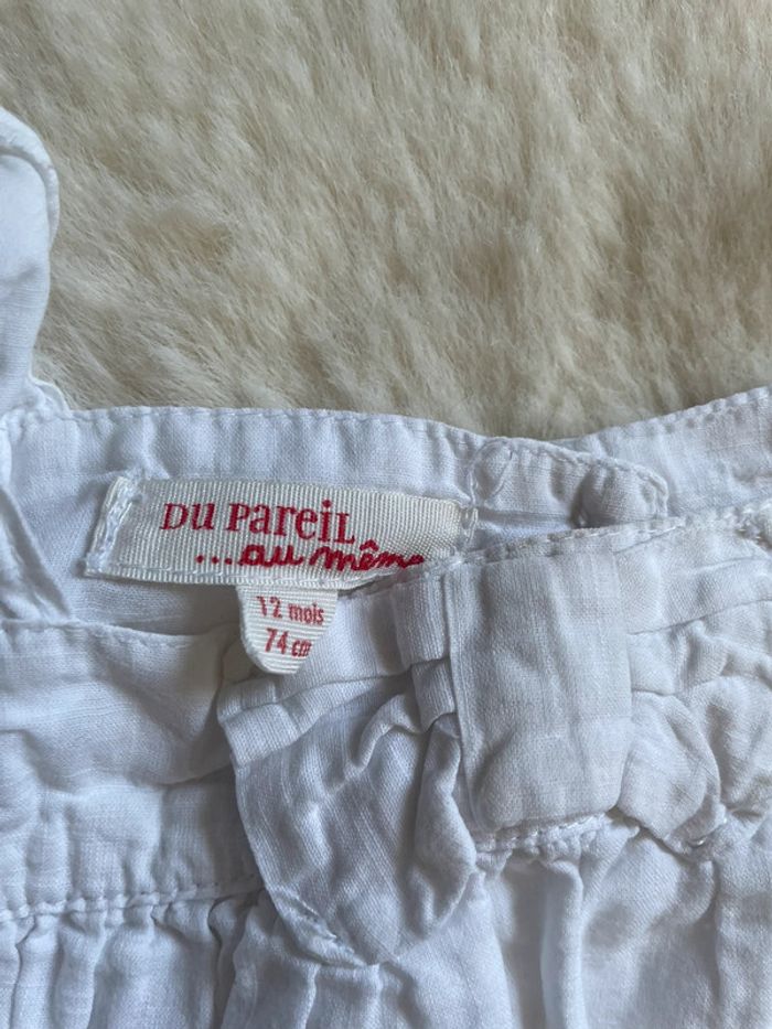 Lot de 3 robes et 1 salopette short 12 mois - 74 cm - photo numéro 8