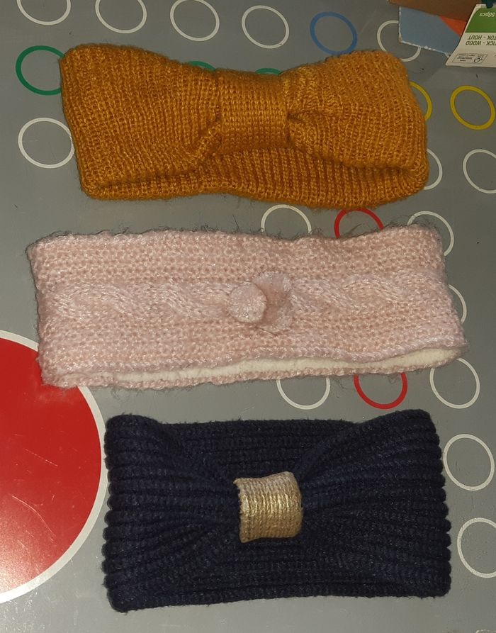 Lot de 3 bandeaux hiver fille
