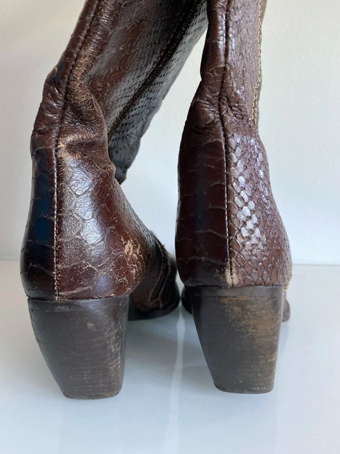 Bottes Santiag 36 aspect croco - photo numéro 6
