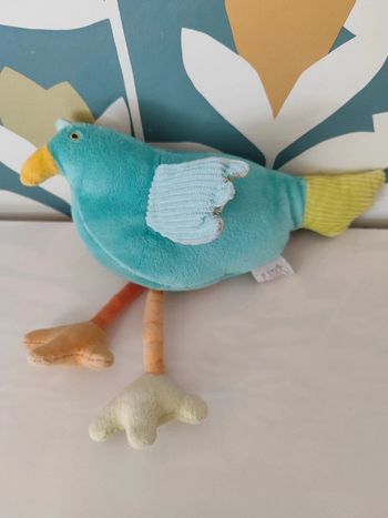 Doudou poule balthazar et Valentine moulin roty