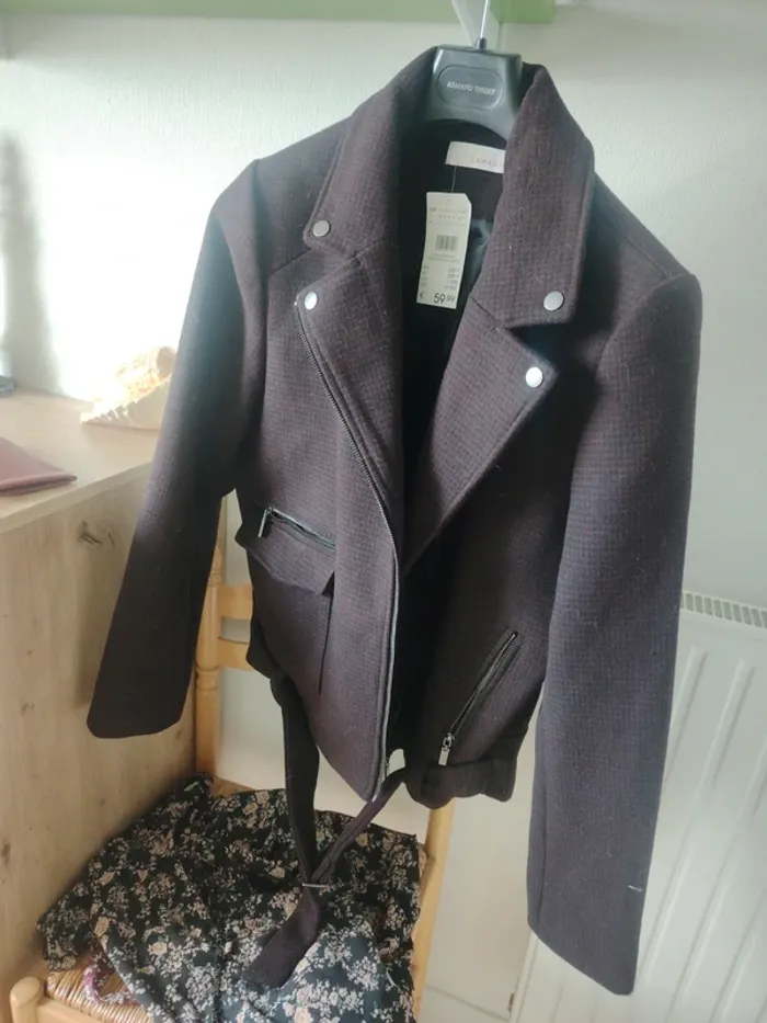 Veste biker mi saison taille petit 46 - photo numéro 3