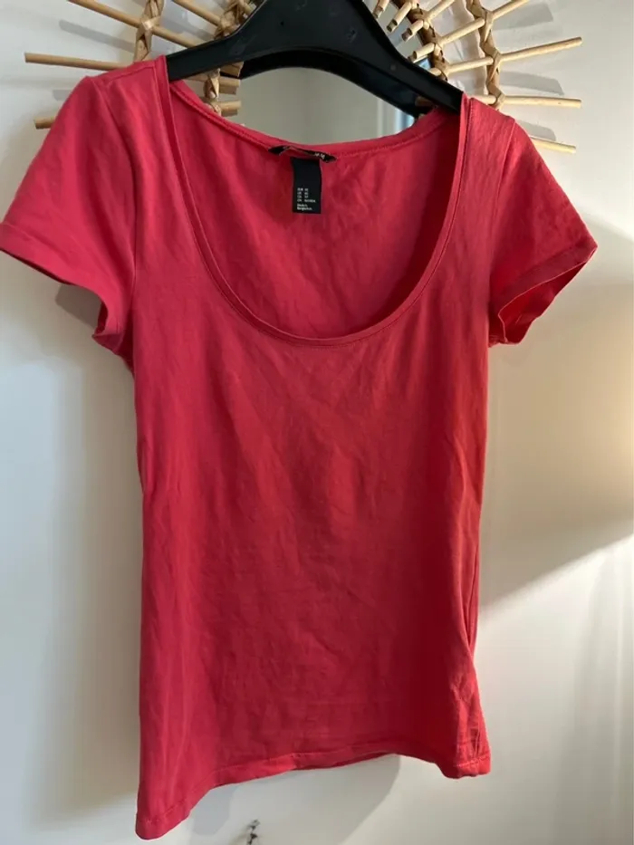 Teeshirt en coton rose H&M - photo numéro 3