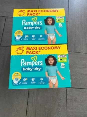 152 couches Pampers baby-dry Taille 6+ T6+ EXTRA absorption 14-19kg