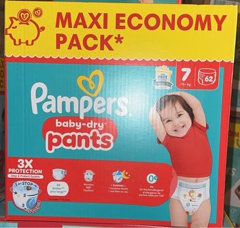 Paquets Pampers baby-dry pants -taille 7
