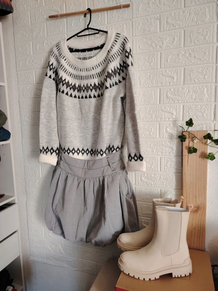 Ensemble pull, jupe et bottines - photo numéro 3
