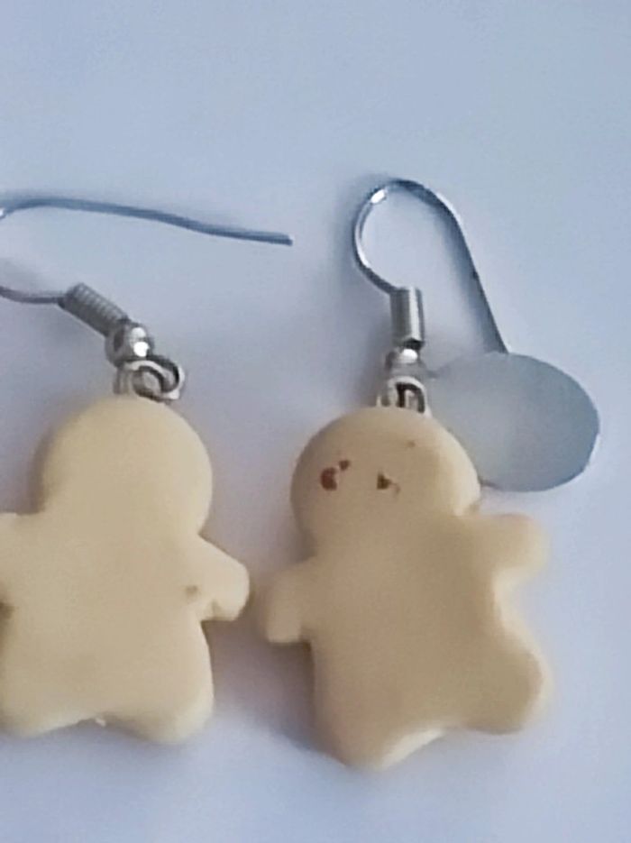 Boucles d'oreilles biscuit - photo numéro 3