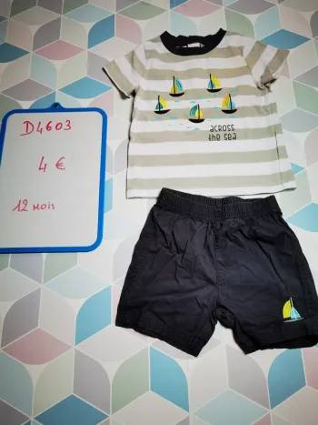 D4603 - ensemble garçon 12 mois